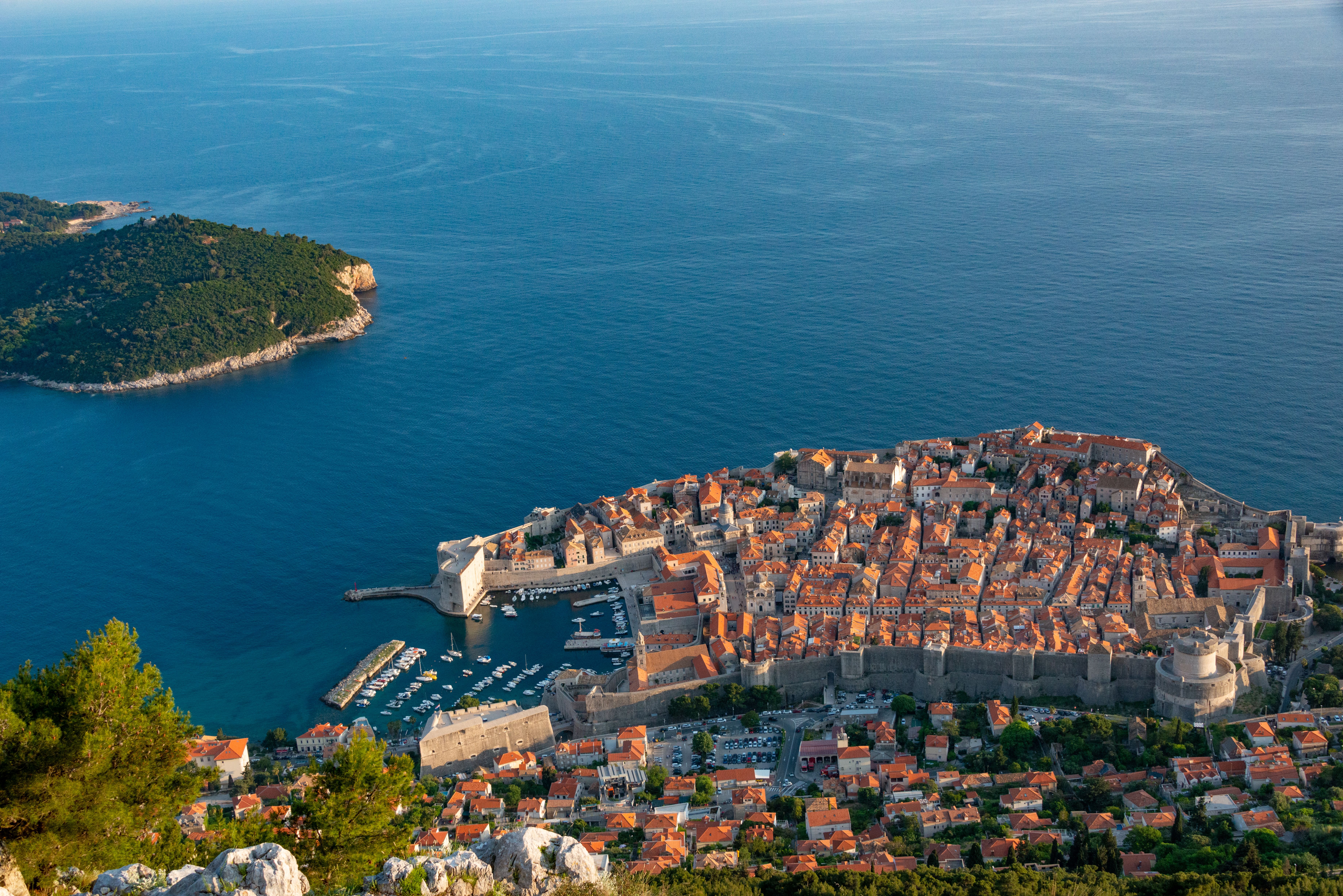 Vieille ville de Dubrovnik sur la côte adriatique