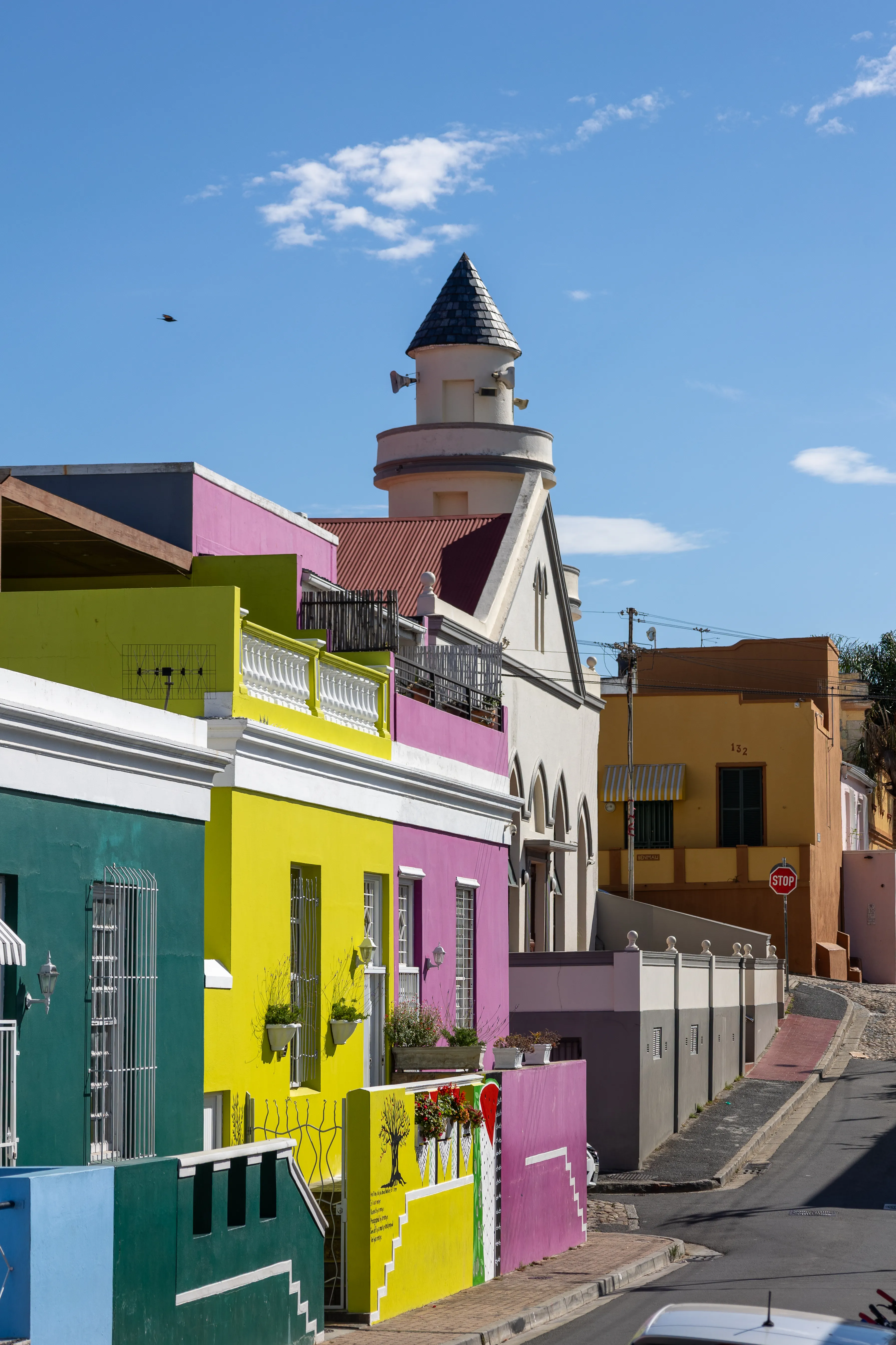 Maisons colorées de Bo-Kaap au Cap